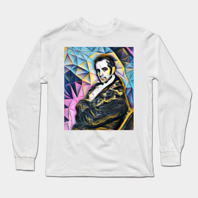 Washington Irving Portrait | Washington Irving Artwork 3 Long Sleeve T-Shirt by JustLit